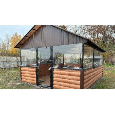 Рулонные мягкие окна из полиуретана Черные